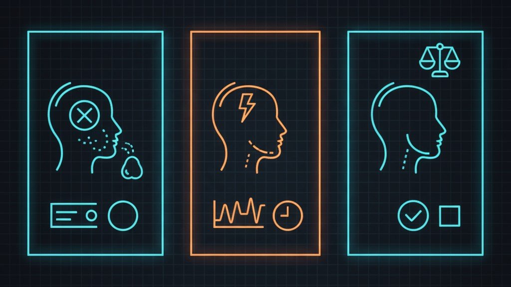 Rostro femenino con líneas de contorno que muestran el resultado de una afinación de cara exitosa.